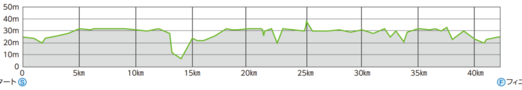 勝田全国マラソン高低差